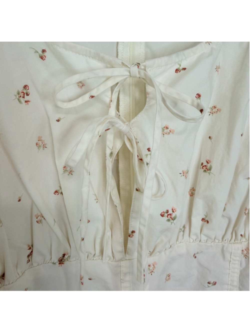 Torrid Corset Detail Mini Dress Plus Size 18 Cotton Floral Cottagecore Milkmaid - Picture 6 of 14